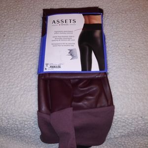 Assets faux leather shaping leggings